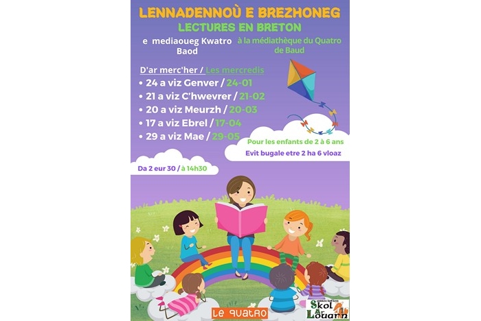 Lectures en Breton par l&rsquo;association skoll ar louarn pour les enfants de 2 à 6 ans