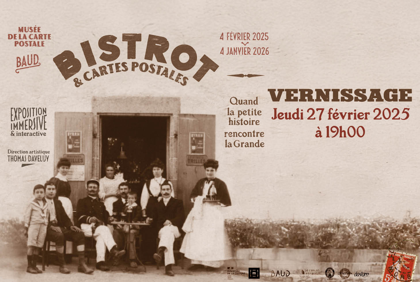 Vernissage de « Bistrot et cartes postales, quand la petite histoire rencontre la Grande »